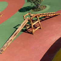 Outdoor Wooden Climbing Frame Set for Kids, Sensory Integration Training Equipment