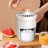 Manual Ice Shaver Machine with Visible Container for Home Use, Portable Mini Ice Crusher for Shaved Ice and Smoothies