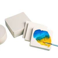 Watercolor Paper 300g Fine Grain Cotton Pulp Art Painting Paper Round Watercolor Dyeing Card Coloring Works Paper