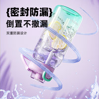 Large Capacity Sports Water Bottle with Straw for Students, Portable Kettle for Men and Women, Summer New Style with Scale