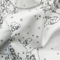 Halloween Washable Coloring Tablecloth with Reusable Doodle Design