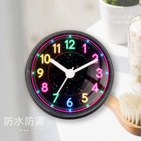 Waterproof Suction Cup Wall Clock for Bathroom and Living Room, Silent Quartz Movement, Fog-Resistant