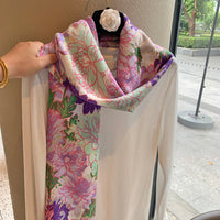 Ethnic Style Cotton Linen Scarf for Women - Long Warm Shawl for Autumn/Winter & Summer Air-Conditioned Rooms