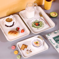 Rectangular Plastic Serving Tray for Home, Commercial, and Kindergarten Use