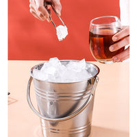 Stainless Steel Ice Bucket with Lid, Portable for Drinks, Bar, Cafe, and Outdoor Use