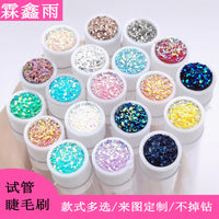 Disposable Crystal Eyelash Brushes with Portable Diamond Design, Multi-color Options