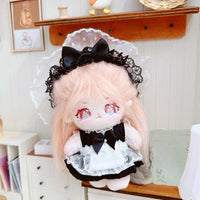 Cotton Doll Maid Outfit Dress with Apron for 10cm-40cm Dolls