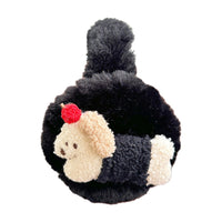 Korean Style Plush Earmuffs for Winter, Cute Puppy Design, Double-Sided Warmth, Cold Protection for Cycling