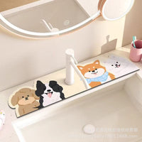 Household Kitchen Faucet Absorbent Mat Bathroom Sink Countertop Diatomaceous Earth Quick Dry Pad