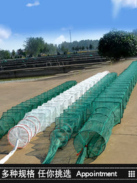 Foldable Fishing Net Trap for Shrimp, Crayfish, Eel, and Fish, Heavy Duty Design