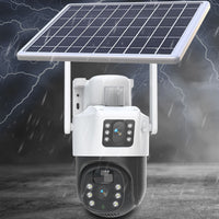 V380Pro Outdoor Solar 4G Dual-Lens Security Camera 360° HD Night Vision Waterproof