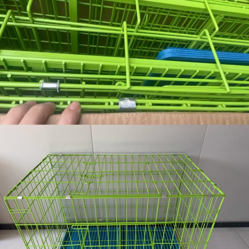 Heavy-Duty Pet Crate with Toilet Tray for Small to Large Dogs and Cats, Indoor Kedi Teddy Dog Kennel