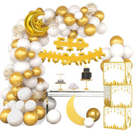 Eid Mubarak Star Moon Balloon Arch Kit for Festival Decoration
