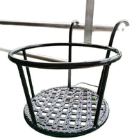 Balcony Railing Hanging Planter Basket Iron Art Flower Pot Holder for Indoor Outdoor Plants
