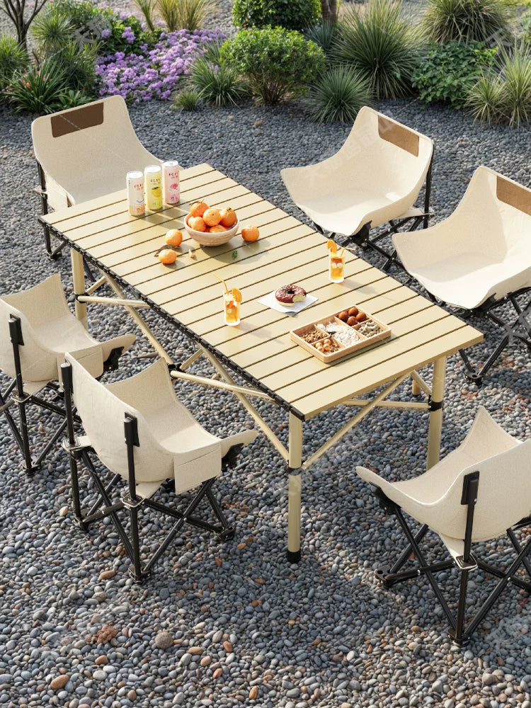 Portable Folding Camping Table and Chair Set for Outdoor Picnics and BBQ