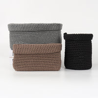 Hand-Woven Cotton Rope Storage Basket for Desktop, Bedroom, and Bathroom