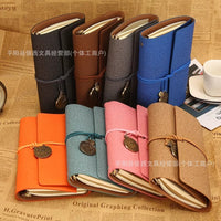 A6 Vintage Loose-Leaf Journal with Kraft Paper and Tie Closure