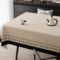 Vintage Style Tablecloth Oil-proof Waterproof Heat-resistant Wash-free Luxury Dining Table Cover French Retro Coffee Table Cloth