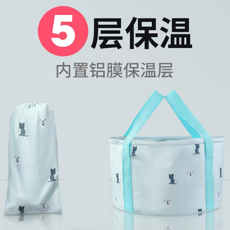 Portable Insulated Foldable Foot Bath Basin for Travel and Outdoor Use