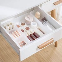 Drawer Organizer Tray for Cosmetics, Cutlery, and Desk Storage - Modular Dividers