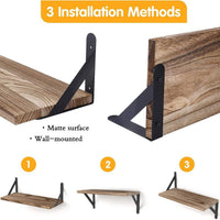 American Style Solid Wood Floating Shelf for Bathroom and Living Room Storage