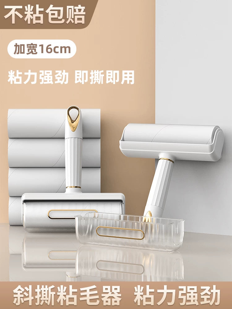 Lint Roller with Handle and Refill Rolls for Clothes and Furniture