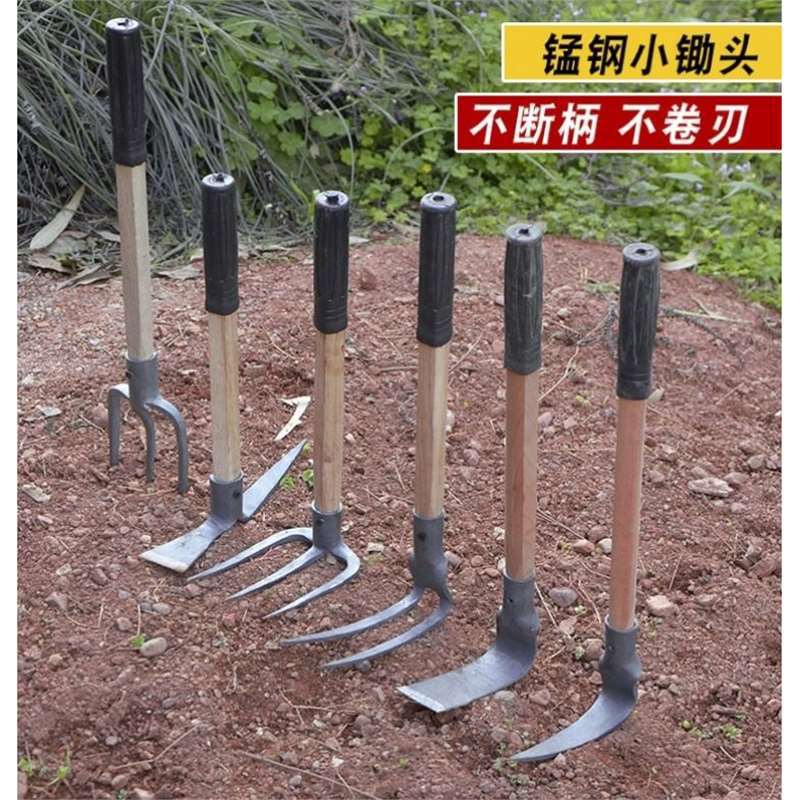 Dual-Purpose Garden Hoe and Rake Set for Weeding, Digging, and Cultivating