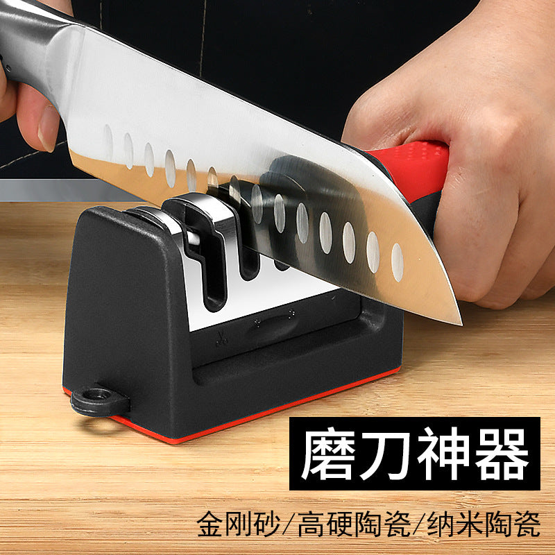 4-Stage Kitchen Knife Sharpener for Straight Edge Blades