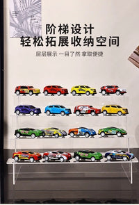 亚克力盲盒阶梯透明展示架手办立牌多层置物架公仔周边收纳摆放
