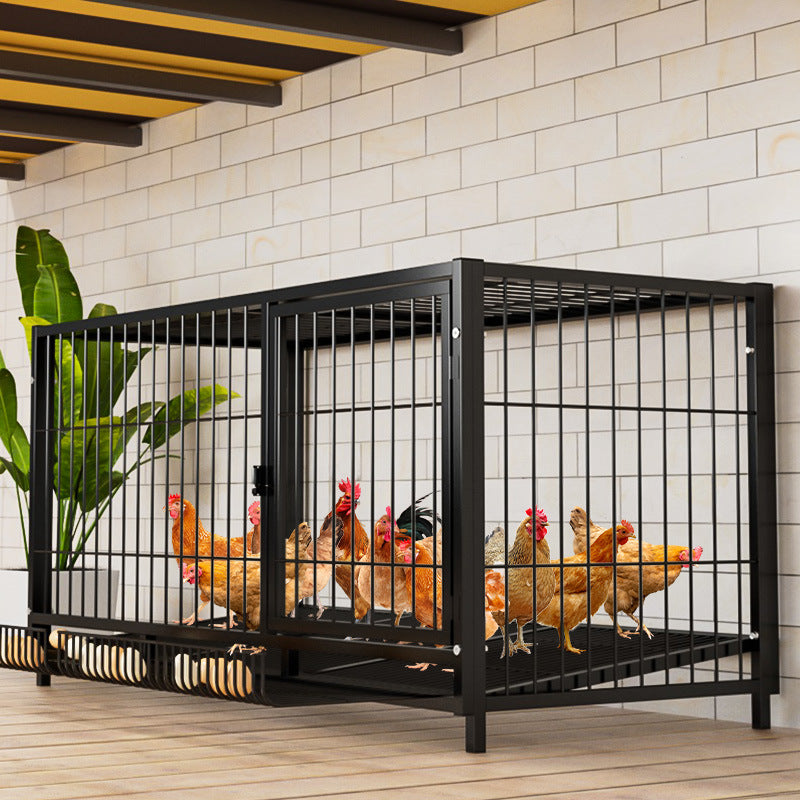 Automatic Cleaning Poultry Cage for Chickens, Ducks, Geese, and Pigeons - Indoor/Outdoor Use