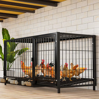 Automatic Cleaning Poultry Cage for Chickens, Ducks, Geese, and Pigeons - Indoor/Outdoor Use