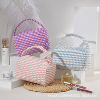 Pineapple Pattern Flannel Cosmetic Bag Large Capacity Travel Portable Wash Bag