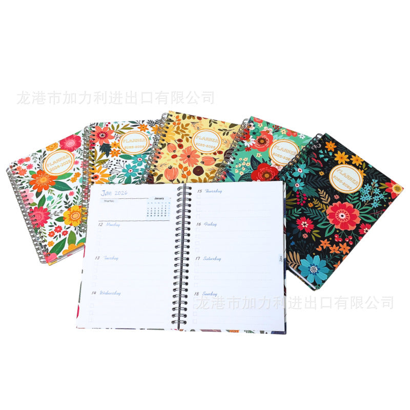 2026 Weekly Planner Notebook with Hardcover and Elastic Closure, Coil Bound Agenda for Daily Scheduling