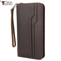 Genuine Leather RFID Passport Holder Wallet for Family Travel