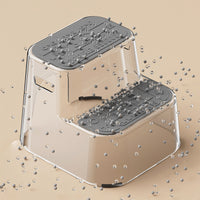 Designer Toilet Stool for Bathroom, Lightweight Luxury Anti-Slip Step Stool for Kids, High Transparency Auxiliary Stool with Handle