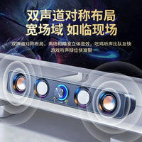 Desktop Gaming Speakers with Subwoofer and Microphone, Wired/Bluetooth Connectivity