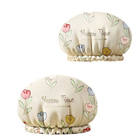 Waterproof Double-Layer Shower Cap for Women, Reusable Bathing Hair Cover for Home Kitchen Use