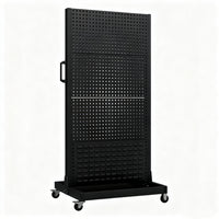 Perforated Metal Tool Rack for Workshop and Garage Storage