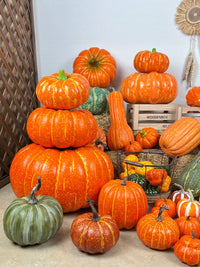 Artificial Pumpkin Model for Autumn Harvest, Halloween, and Farmhouse Decor