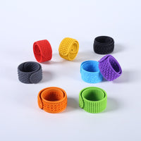 Silicone Sensory Slap Bracelets Fidget Toys with Textured Design for Stress Relief