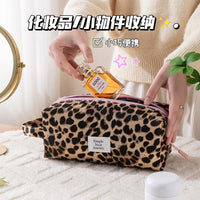 Leopard Print Travel Organizer Bags for Underwear, Cosmetics, and Toiletries - Waterproof Luggage Packing Cubes