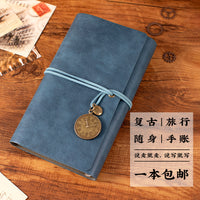 A6 Leather Binder Journal with Strap Closure, Vintage Style Notebook for Students and Office