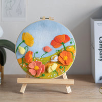 Wool Felt Needle Felting Photo Frame Painting DIY Kit for Couples Gift Home Decor