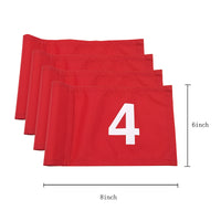 Golf Putting Green Flag with Numbered Nylon Flagstick Set