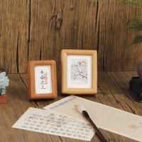 Mortise and Tenon Solid Wood Photo Frame for Calligraphy and Paintings, Desktop Display