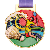 Badminton Creative Metal Medal Gold Silver Bronze Awards Souvenir
