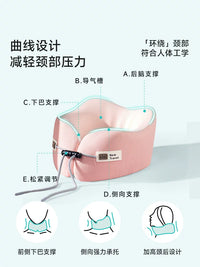 Travel U-Shaped Neck Pillow for Airplanes and Cars, Portable Head and Neck Support Cushion