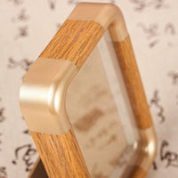 Detachable Hollow Faux Bronze Corner Photo Frame Desktop Ornament Picture Frame
