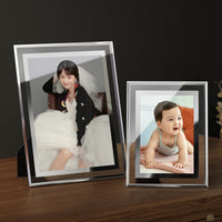 Creative Transparent Crystal Glass Photo Frame for Certificates and Pictures, Desktop Display, A4 Frame