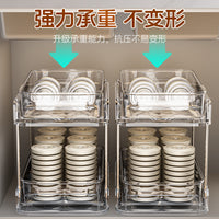 Under-Sink Pull-Out Organizer for Bathroom and Kitchen Cabinets, Multi-Layer Storage Rack